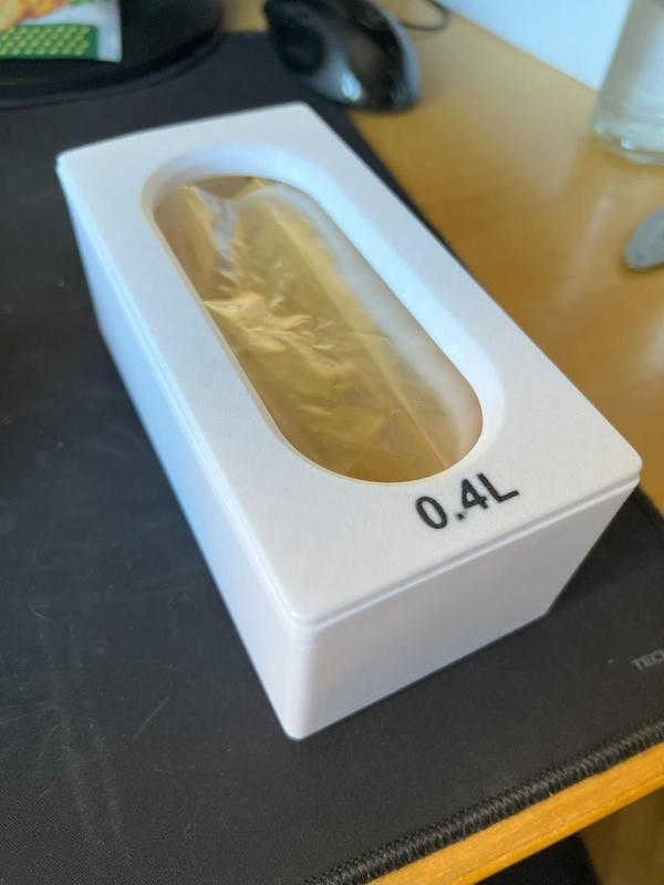 Gridfinity bin for Ikea 0,4L zip bags.