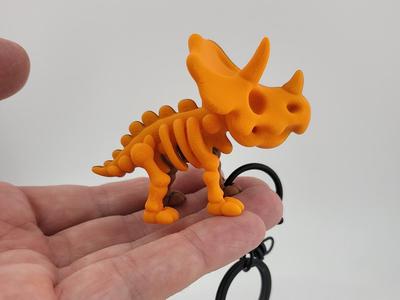 Kawaii Triceratops Keychain Cute Dinosaur key
