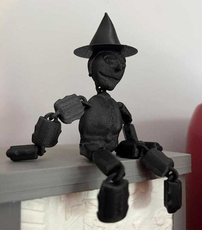 Articulated Witch Halloween Ornament