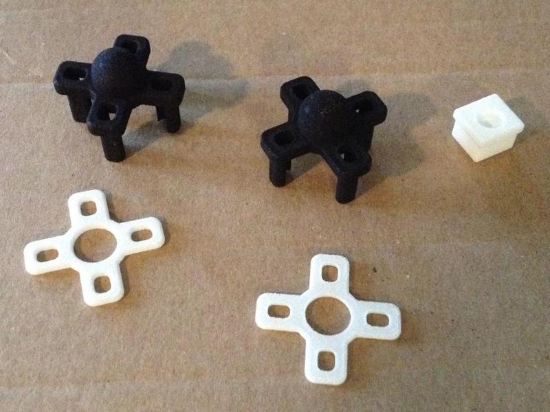 Tail plug, Motor-mount (L&R) and Spacer for Tricopter-Mini 