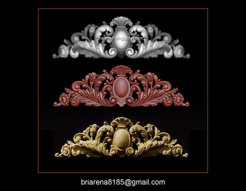 Baroque ornaments model