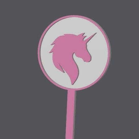 Barbie Mini Cake Topper - Unicorn 1