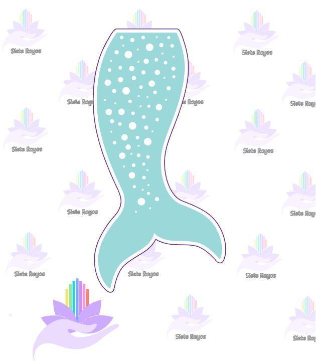 Little Mermaid Cookie Cutter / Mermaid Tail mandala 10cm