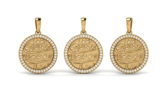 Mughal Coin Currency Diamond Pendant