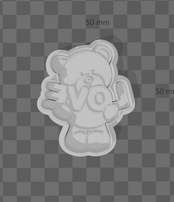 TEDDY BEAR COOKIE CUTTER AND MARKER