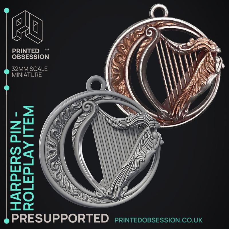 Harpers Pin - Talisman Seller - PRESUPPORTED - Illustrated and Stats - 32mm scale