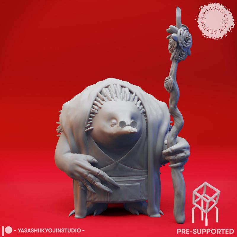 Echidna-folk Druid - Tabletop Miniature (Pre-Supported)