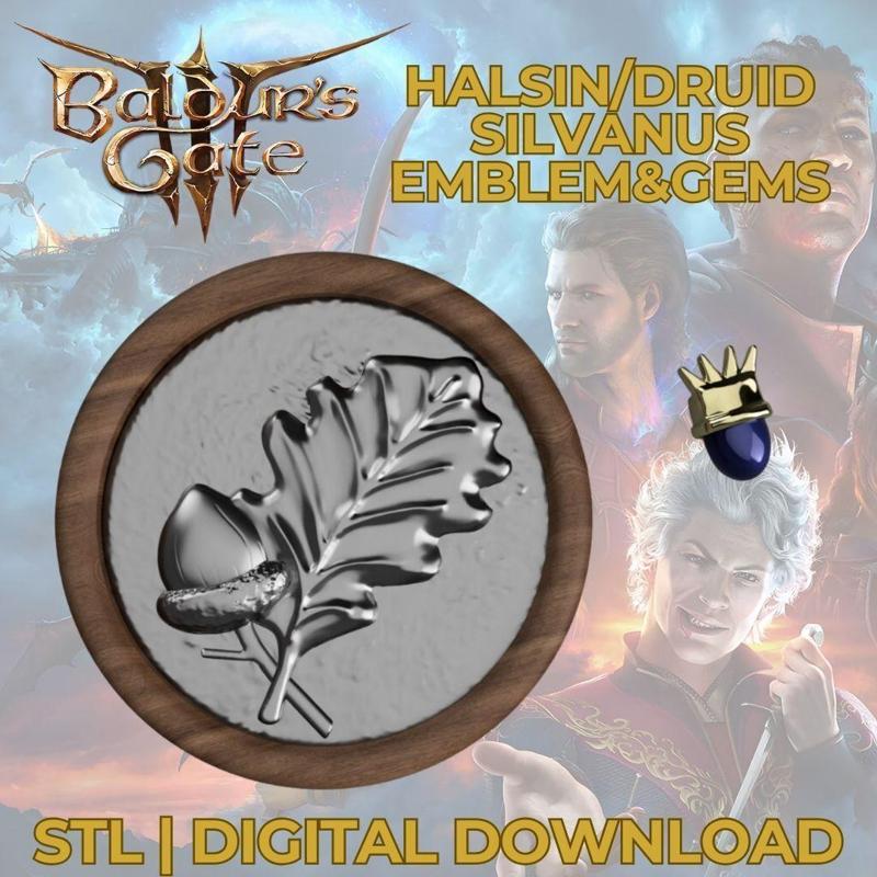 Baldur's Gate 3 - Halsin's Silvanus Oakfather Druid Emblem and Ornaments