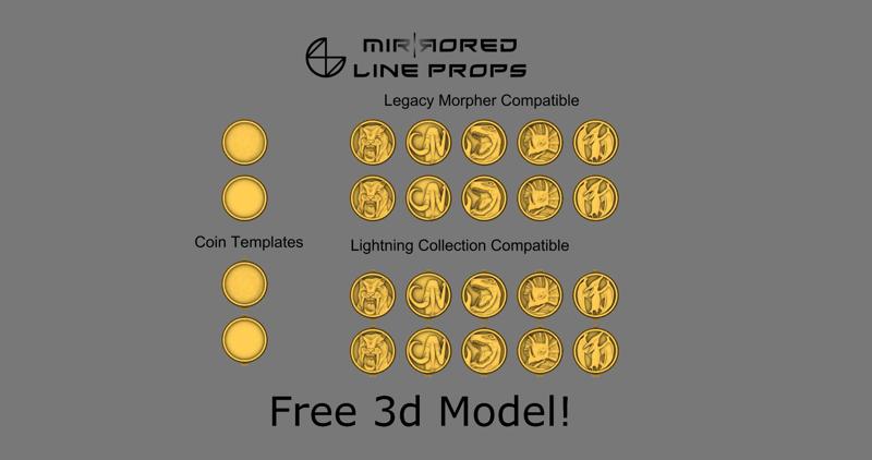 MMPR Morpher Power Coins - Original 5 Rangers Detailed Sculpts