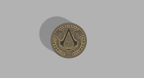 🛡️ Assassin’s Creed – Norse Style Coin (Full & Split Models)