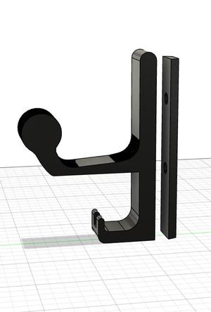 Helmet holder, with coat rack and place for keys