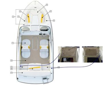 Chaparral SS180 Rear Bench Seat Bracket