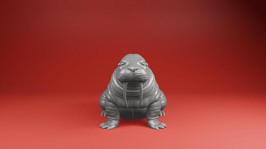 Cute Walrus – STL File for 3D Printing V2