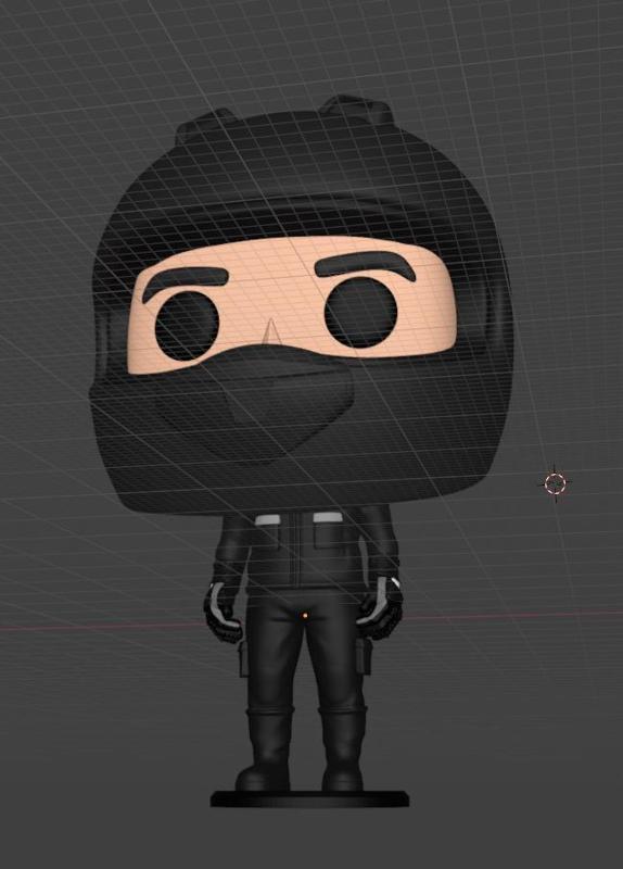 Motorcyclist with raincoat