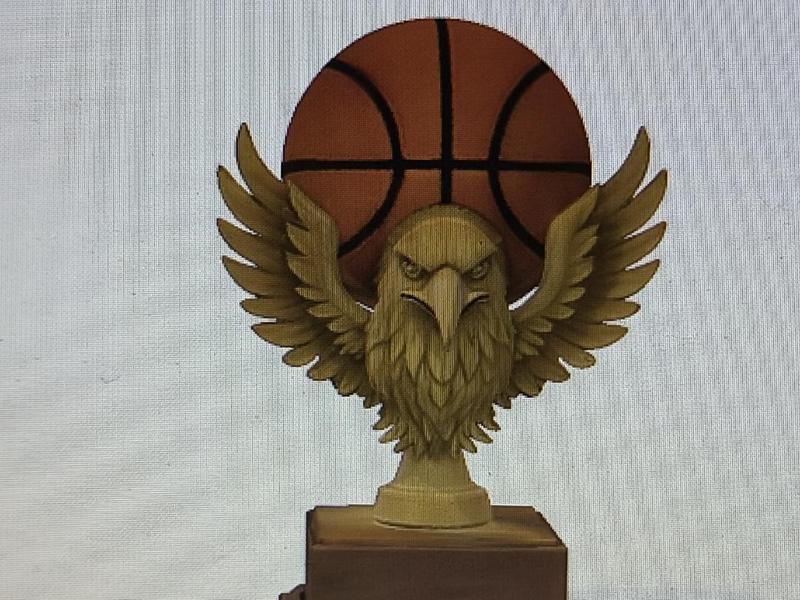 Eagle basketball trophy
