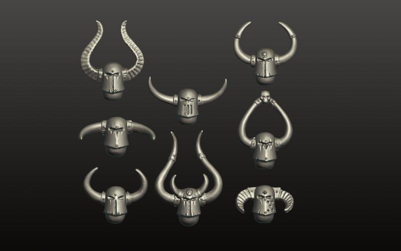 Chaos helmets! Set of 8