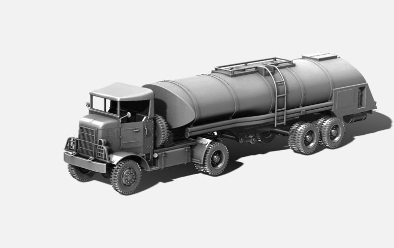 Autocar U-7144-T tractor + Fuel trailer (4x4)  (US, WW2)