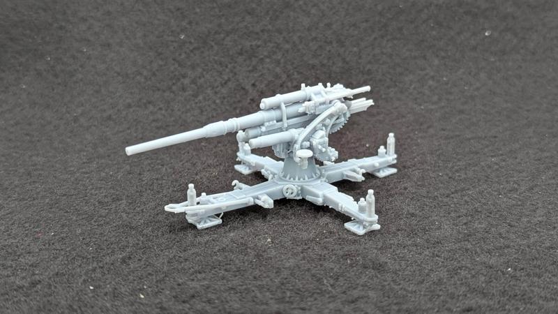 Anti-Aircraft gun 8.8cm FlaK 37 (on cross) (Germany, WW2)