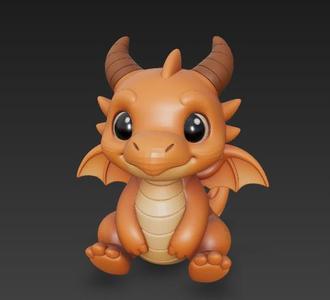 mini dragão animado