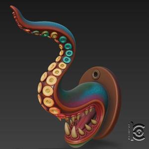Tentacle Beast-Hook - Monster Mech Wall Mount