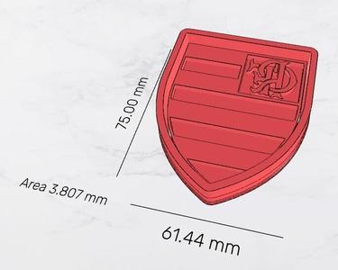 Flamengo Shield Cookie Cutter - Cookie Cutter STL futebol carioca