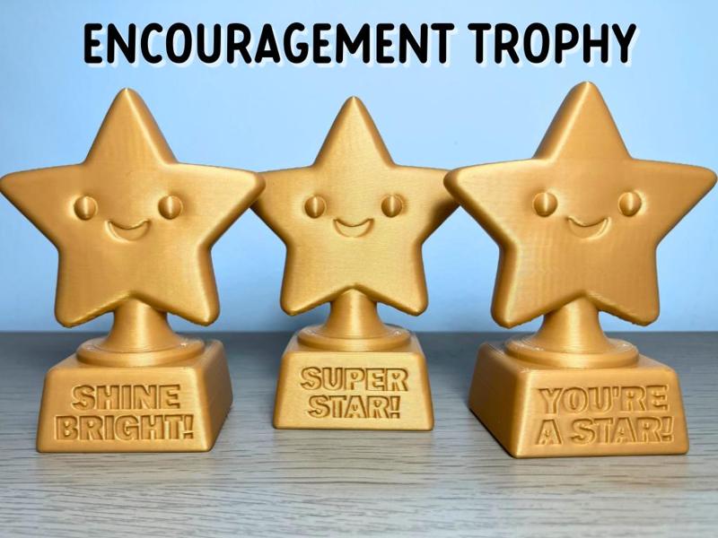 Cute Smiling Star Trophy – Gift of Encouragement