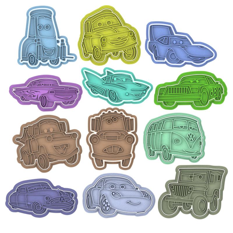 cars radiator springs characters cookie cutters pack x 12