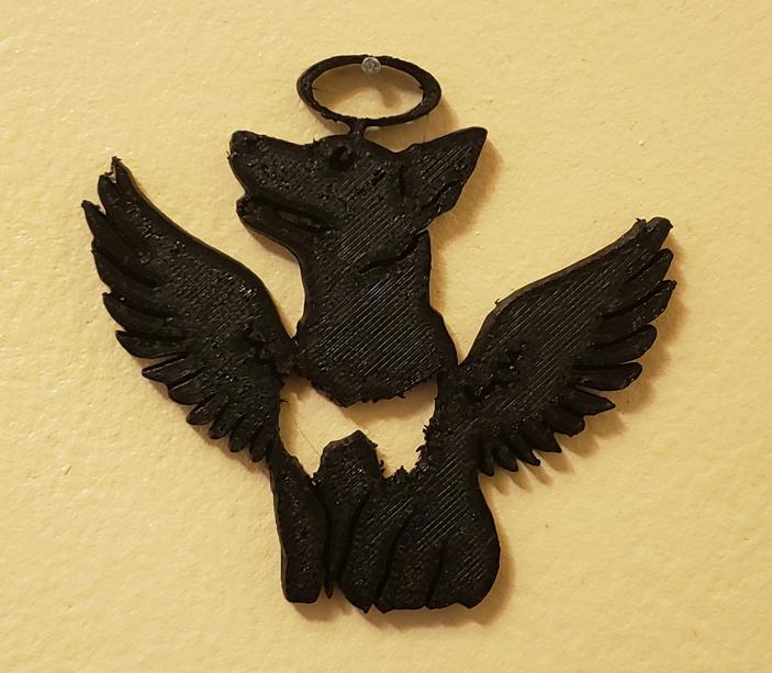Angel Dog Halloween Decoration or Christmas Ornament