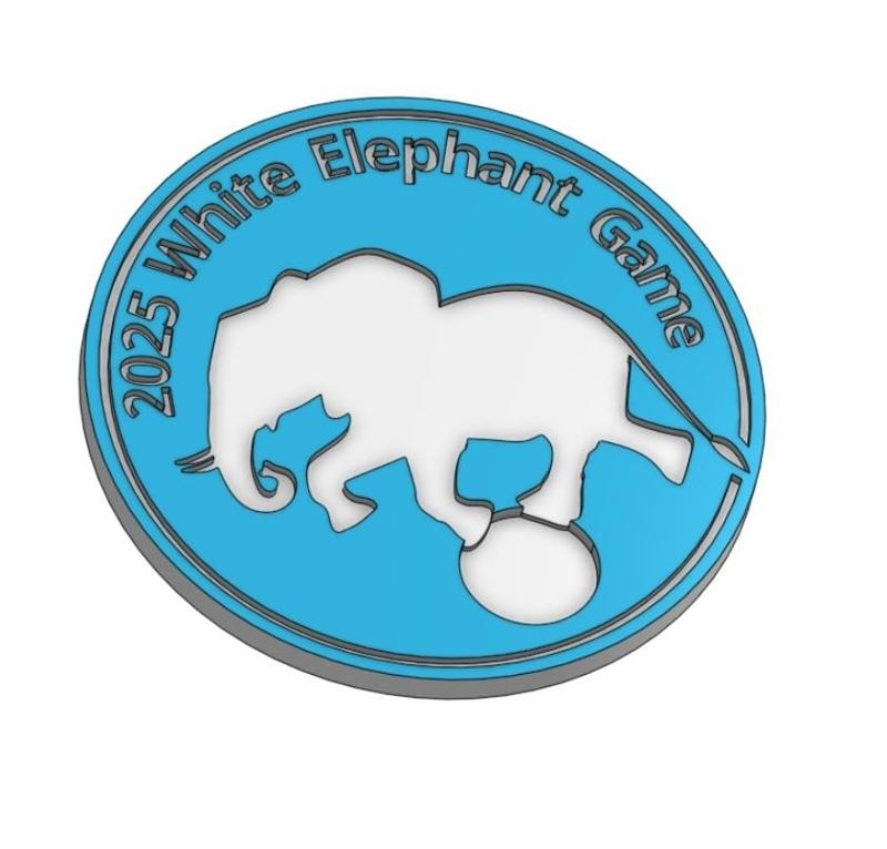 2025 WHITE ELEPHANT GAME AWARD PLAQUE MOST FAVE TREASURE