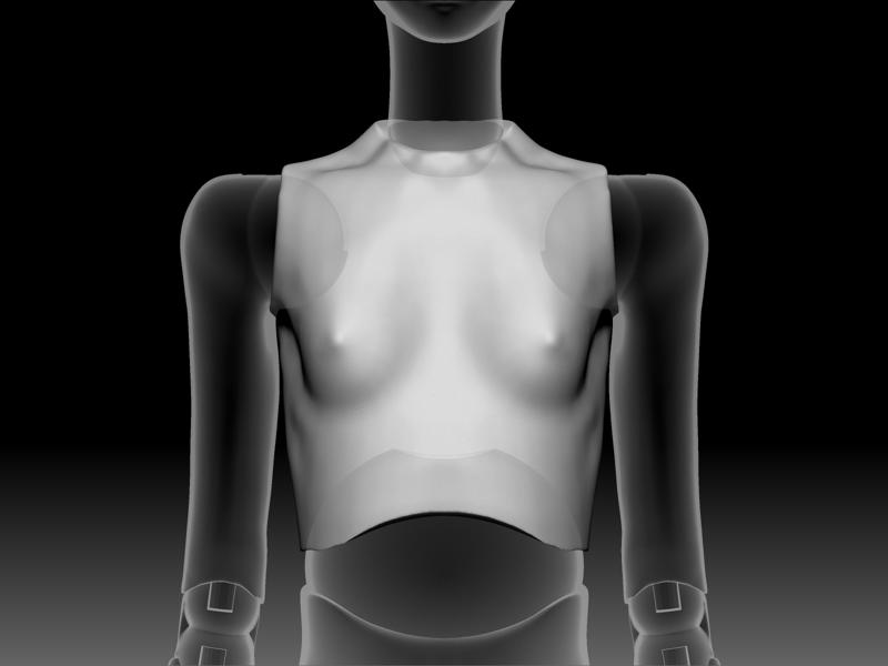 BJD chest torso part ball jointed doll female stl Juliette