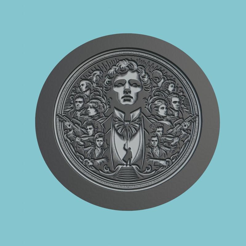 Amadeus Movie Medallion  Amadeus 3d  Model Stl Obj