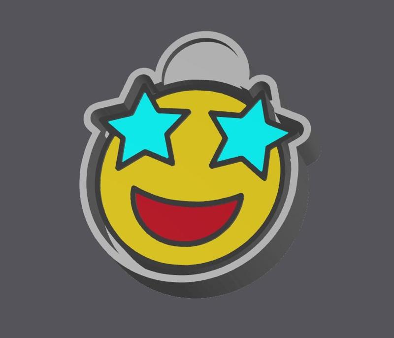 Smiley Star eyes Freshie Mold Housing