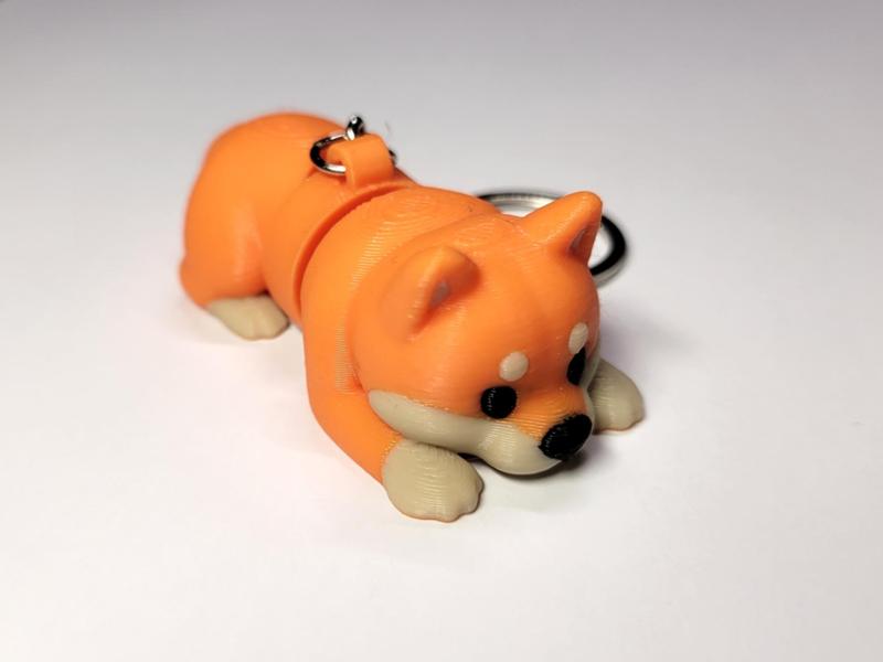 Articulated Flexi Keychain – Dog Shiba Inu Puppy