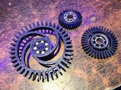 Wind Powered Fidget Spinner (With Fins)