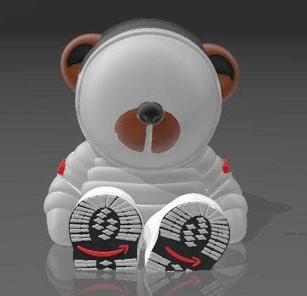 Suporte Alexa Echo Dot 4a e 5a Astronauta Teddy Bear