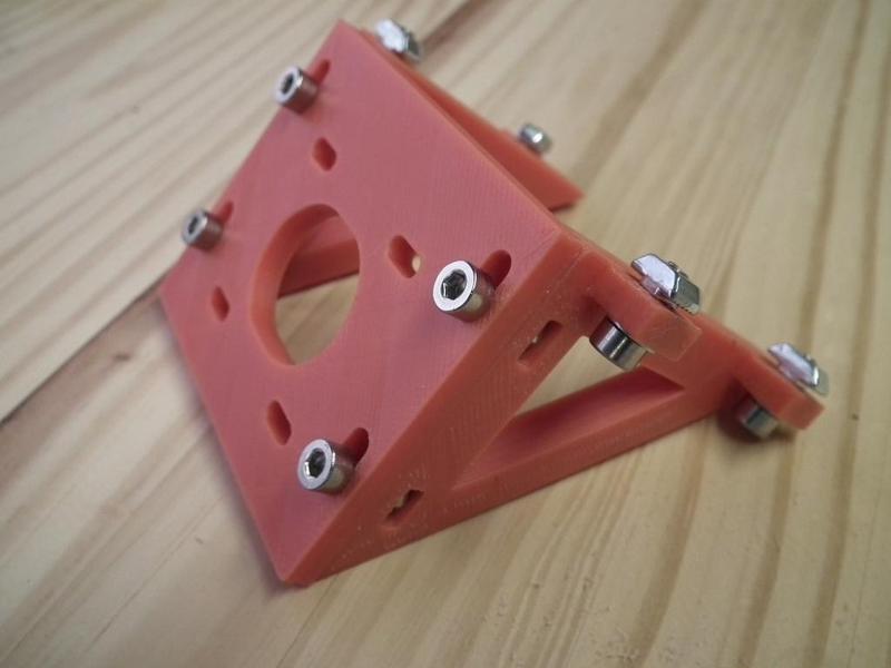 Adjustable Z-axis NEMA 17 mount bracket for 20x60 extrusion
