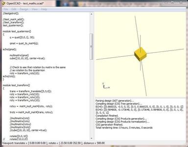 Quaternions for OpenScad