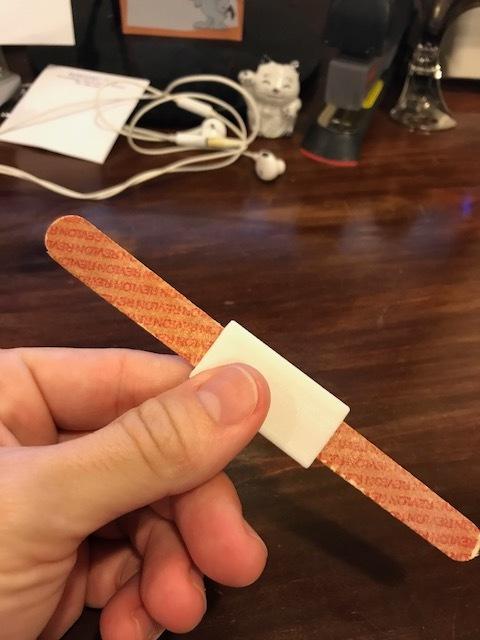 Emery board nail file holder