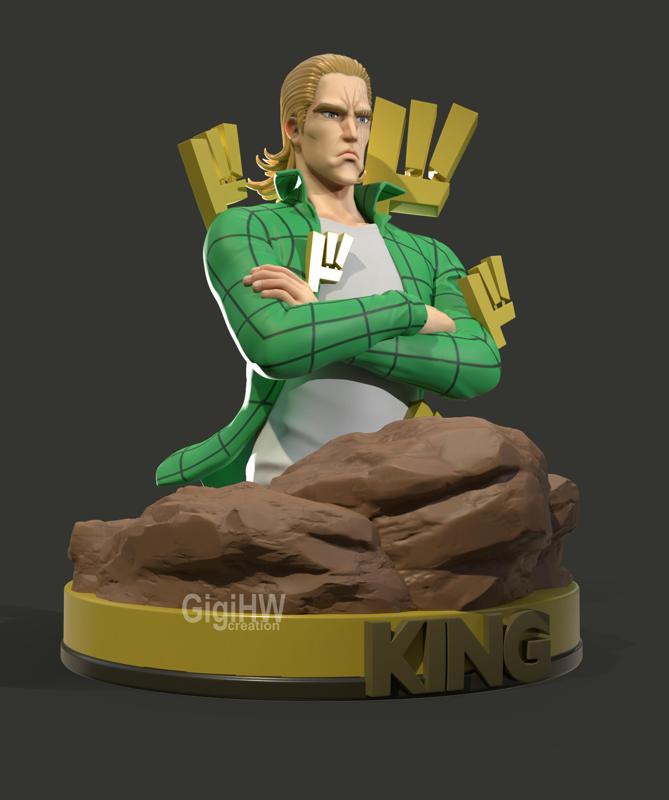 KING From One Punch Man Half Body Burst