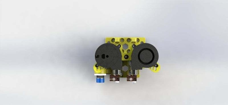 Anet A8 E3D V6 Bowden Dual Extruder Mount Pruisa i3 Clone X Carriage