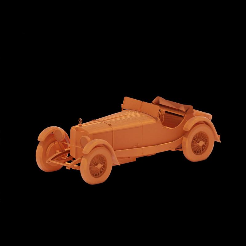 Mercedes SSK 1928 3D Model for Vintage Car Collectors