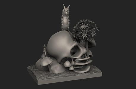 Absolem Creepy Alice in Wonderland Scene