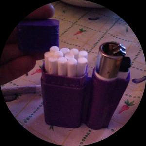 cigarette case with clipper holder