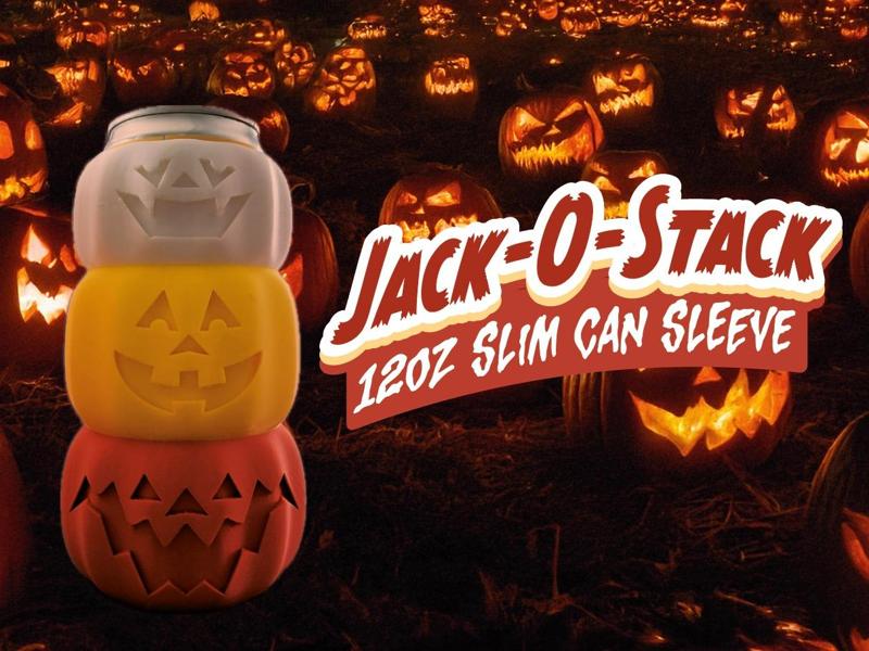 Jack-O-Stack 12oz Slim Can Sleeve