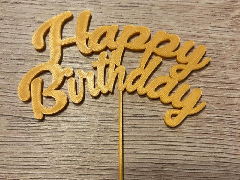 Happy Birthday cake topper