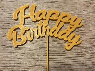 Happy Birthday cake topper