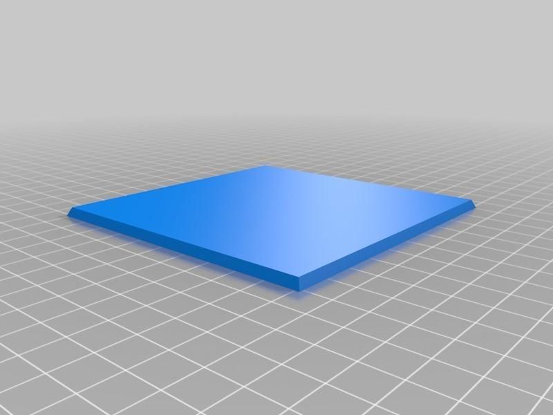 4 inch square base with magnet slot