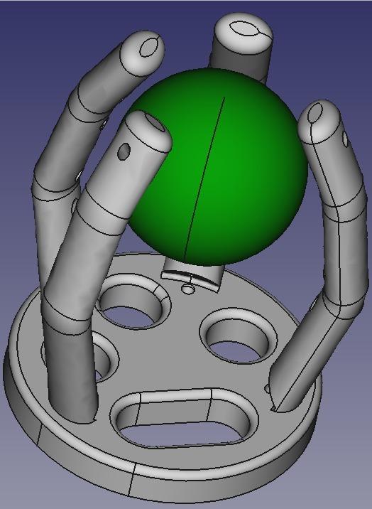 One Piece Flexible Articulated Prosthetic Hand