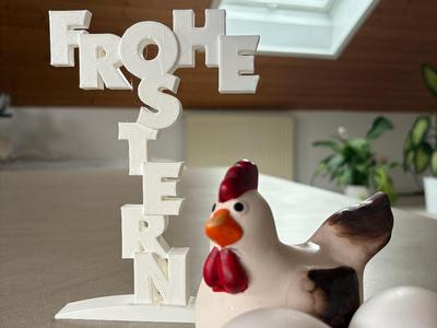 Frohe Ostern Schriftzug