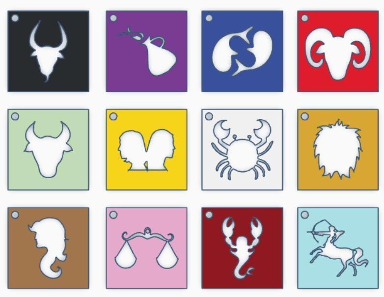 ZODIAC COLLECTION (COMPLETE) - SQUARE FRAME